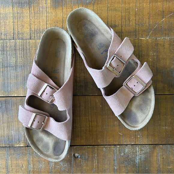 Birkenstock Arizona Pink Rose Suede Leather Sandals 42 11-11.5 - Picture 1 of 5